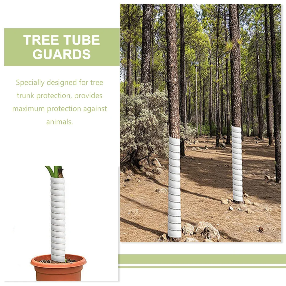 

2Pcs Tree Trunk Protector Heavy Duty Plastic Tree Tubes for Bark Protection from Deer and Animals Outdoor Garden