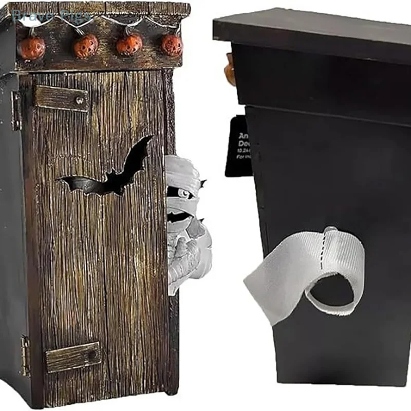 

Halloween Open Door Home Decoration Gift Outdoor Toilet Mummy Animation Decoration