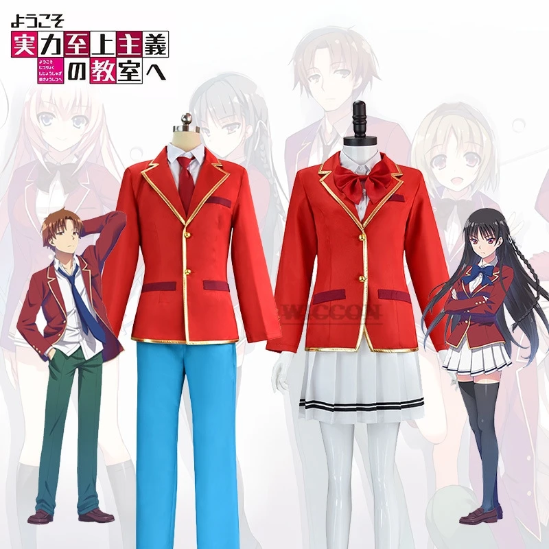 

Anime Classroom Of JK The Elite Cosplay JK DK Horikita Suzune Ayanokoji Kiyotaka Cosplay School Uniform Women Men Halloween Cos