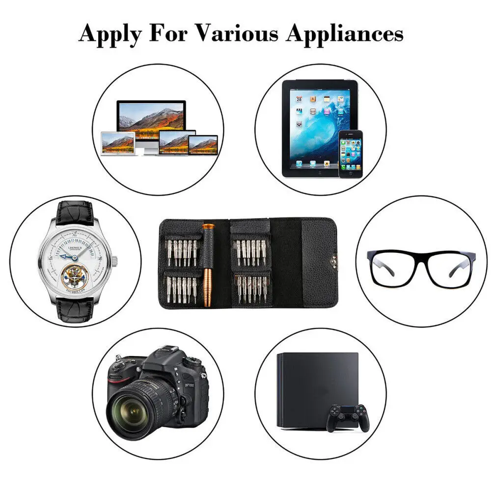 Small Screwdriver Kit 25 in 1 Magnetic Precision Screwdriver Drill Set  Repair Tools for Eyeglass Phone Watch Laptop Camera image 5