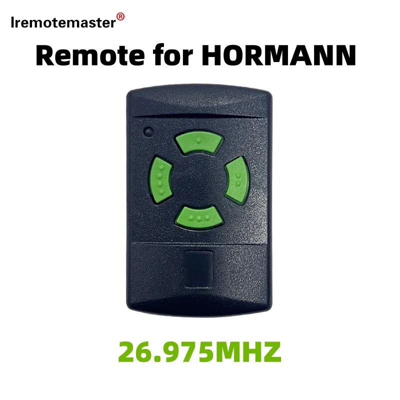 Hormann 26.975MHz HS1 HS2 HS4 Fixed Code Green Button Garage Door Remote Control Face to Face Copy