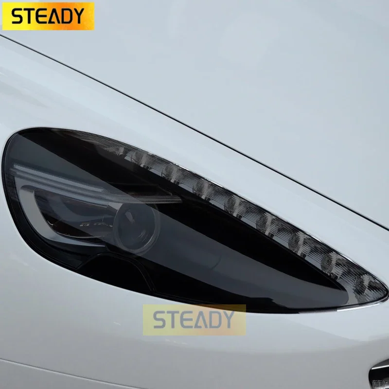 

2 Pcs Car Headlight Protective Film Front Light Tint Transparent Black TPU Sticker For Aston Martin DB9 2013-2017 Accessories