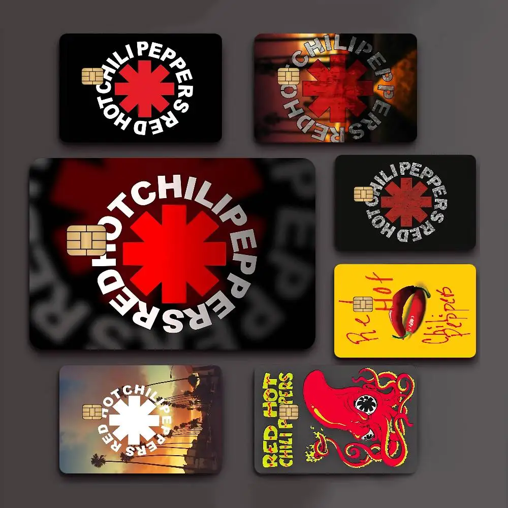 Hot R-Red Hot C-Chili P-Peppers Game Anime Sticker Film Skin Cover Case for Small Large No Chip Debit Credit Card Front Side