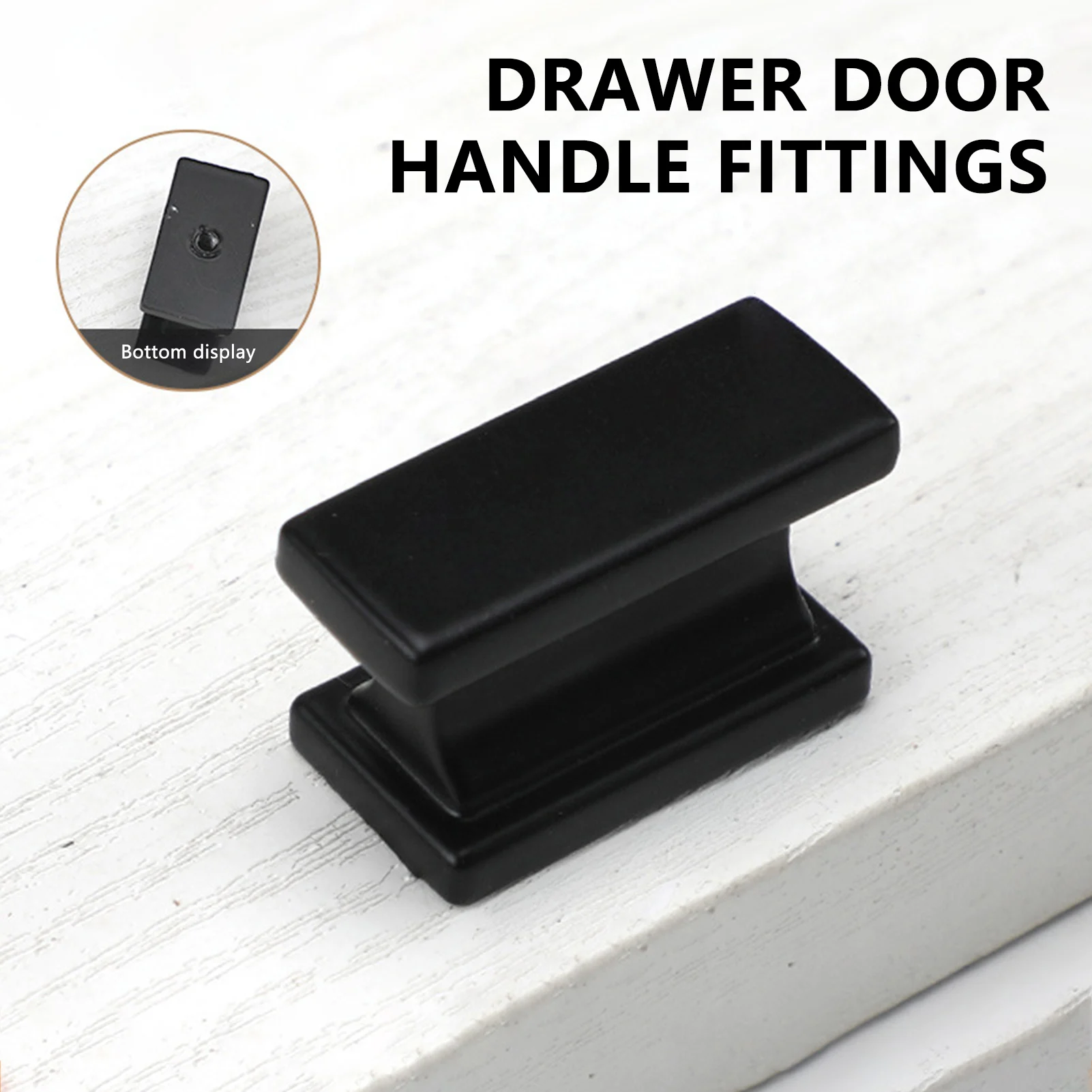1/2Pcs Square Cabinet Handles Pulls Drawer Knobs for Wardrobe Furniture Door Hardware Replacement Black/Silver Metal Handles