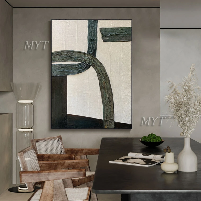 Hand-painted Color Block Abstract Oil Painting Texture 1 Panel Wall Oil Painting Art Corridor Decoration