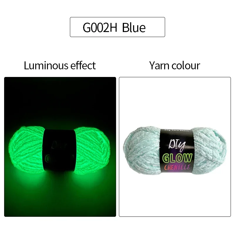 Luminous Knitting Yarn Glow In The Dark Polyester Chunky Yarn Hand Knitted Crochet DIY Wool Yarn Threads For Sweater Hat Making