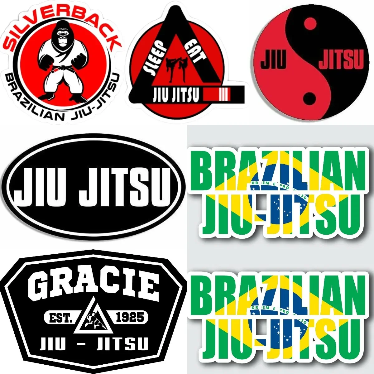 

Brazilian Jiu Jitsu Black Belt Stickers Wall Table Fridge Helmet Laptop Car Window Camper Van Truck Off-road Decal Accessories