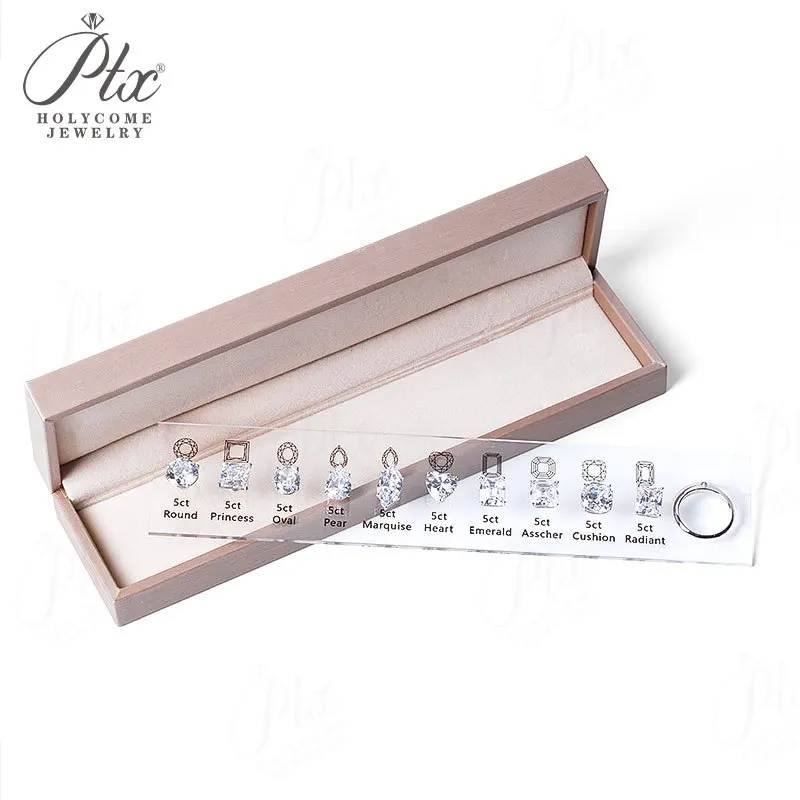 Diamo Jewelry Ring Gem Comparison Tool Box 0.5-6CT Diamond Carat Tools 10 Shapes AAAAA CZ Factory Direct Designer First Choice