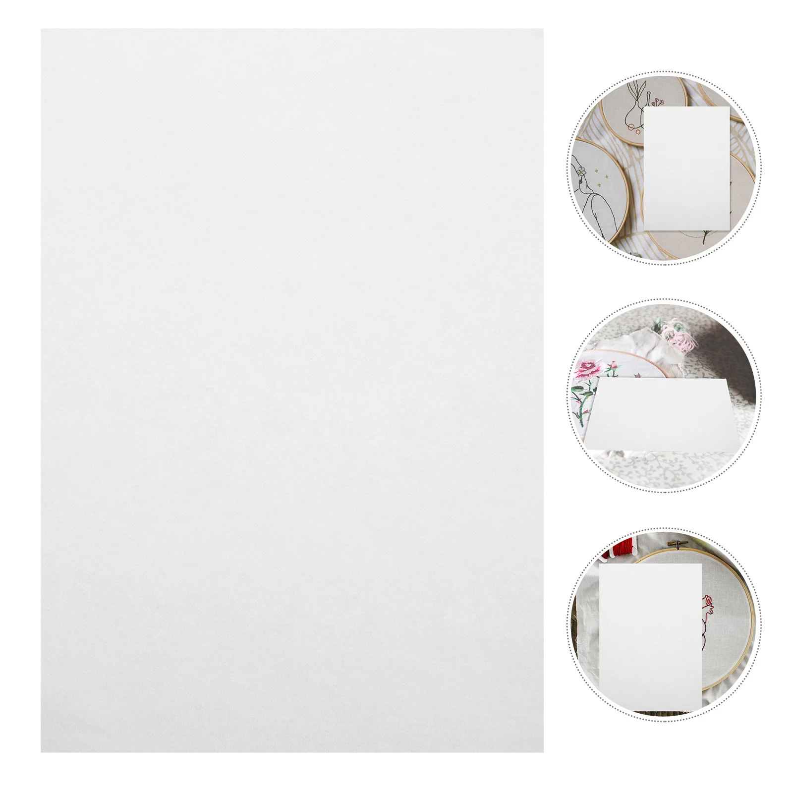 

10 Sheets Self-Adhesive Water Soluble Embroidery Paper Non-Woven Fabric Sticky Stabilizer for Wash Away Machine Embroidery