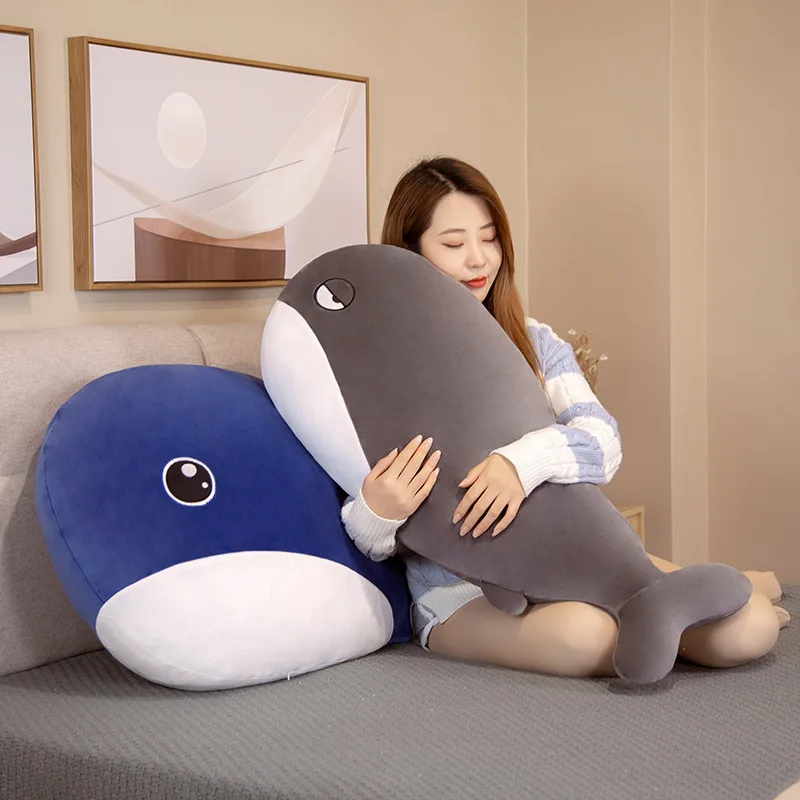 

Blue Or Gray Whale Plush Toy Soft Doll New Toy Throw Pillow Birthday Gift w1272