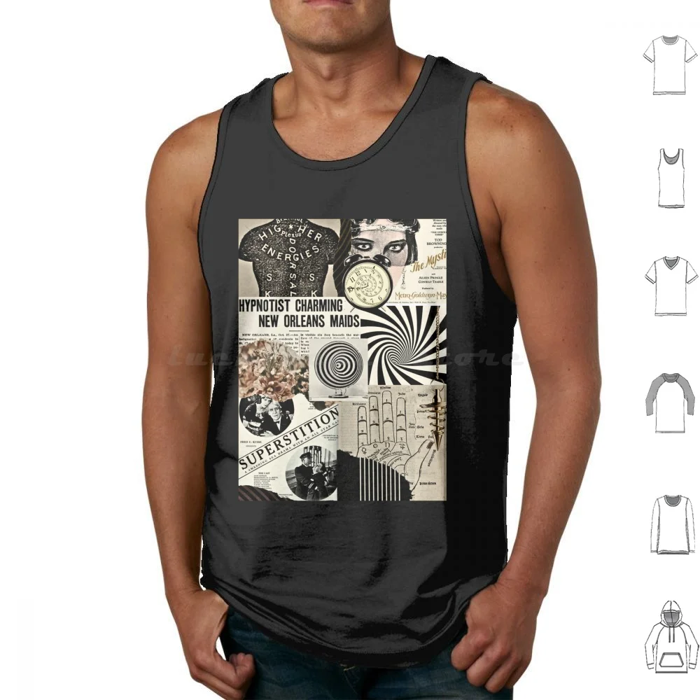 The Hypnotist Tank Tops Vest Sleeveless Hypnotist Trance Psychic Ethereal Contemporary Abstract Black And White