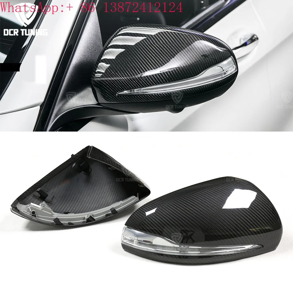 

Real Carbon Fiber Side Mirror Cover for Mercedes-Benz W205 W213 W238 W222 W253 GLC W257 GLC AMG GT50 GT63 Rearview Mirror Shell