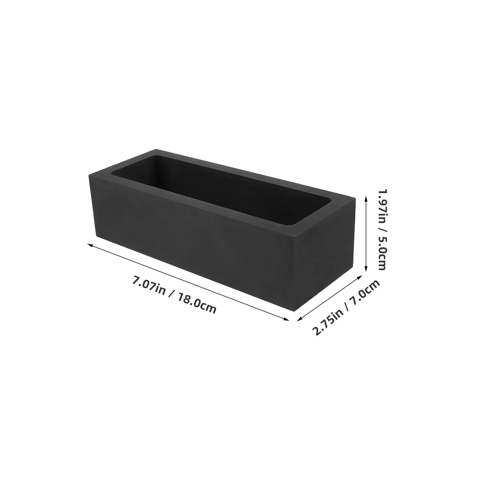 Ingot Mold Crucible Mold Black 5Kg High Purity Heat Resistant Melting Pot for Jewelry Casting Metal Refining Gold Silver Copper