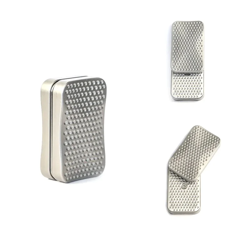 EDC Mens Gift Stainless Steel Metal Magnetic Push Card Mechanical Fidget Slider Fidget Spinner Toys Anti Stress Stress Relief