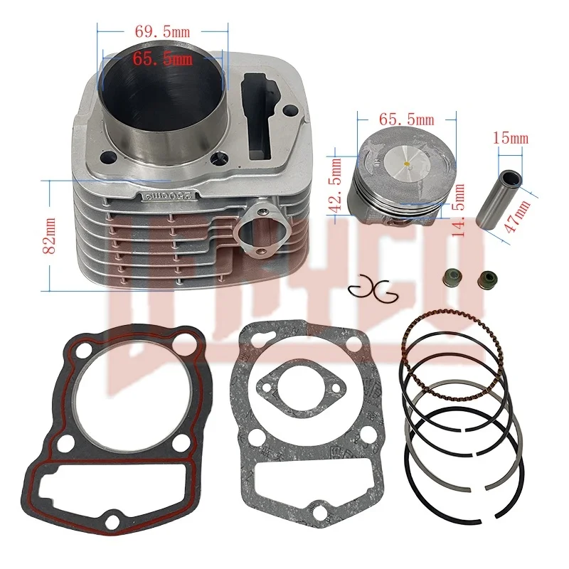 

Motorcycle 65.5mm Cylinder Kit Motor for Honda Loncin ZongShen CB250 CRF230 165FMM Kaya Xmotos Apollo Tmax Pit Dirt Motoblock