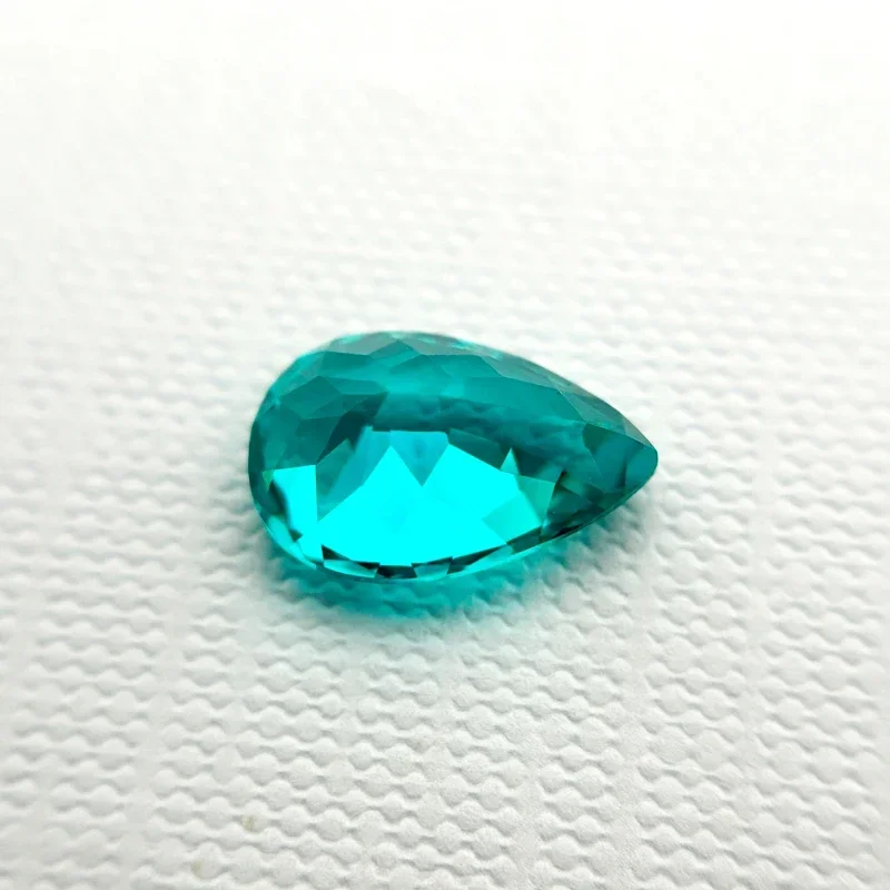 

Pear Shape Lab Grown Paraiba Neon Blue Color VVS1 for DIY Charms Necklace Earrings Main Materials with Certificate Wholesale