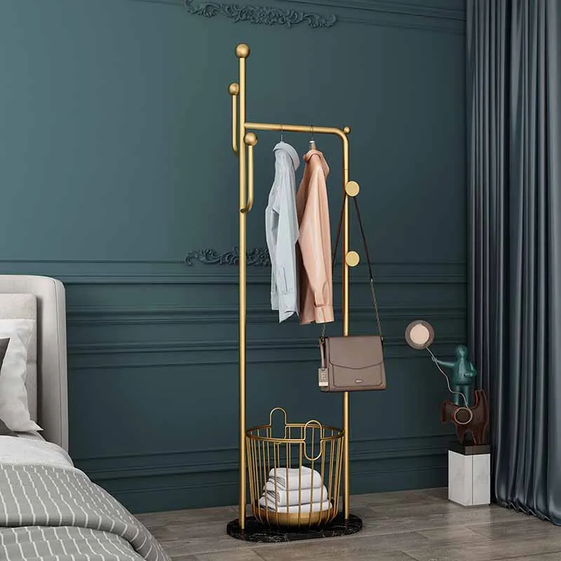 Cactus Modern Metal Coat Rack Double Tiers Wholesale Multifunctional Basket for Scarf Jacket Hat Bag Organization for Wardrobe