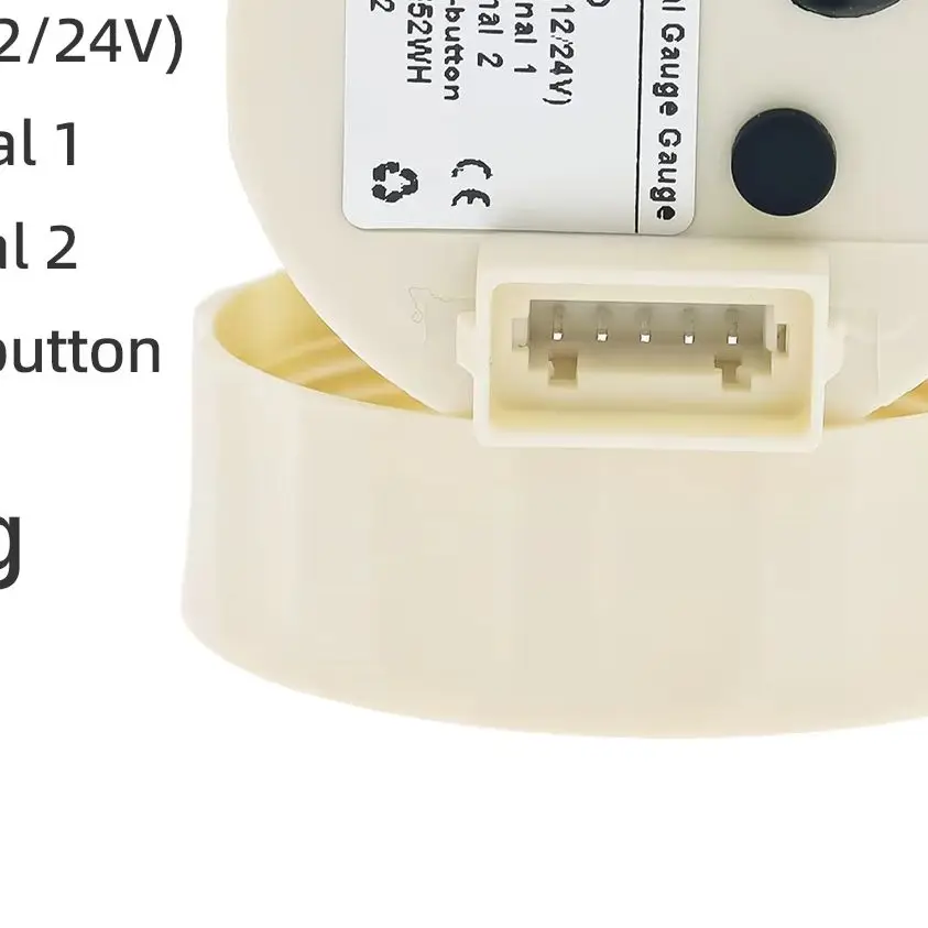  2 In 1 Dual Gauge 0-190ohm 52mm Fuel Level Gauge+ Sewage Level Meter with Alarm Digital  for Fuel Level Sensor Car Boat Yacht
