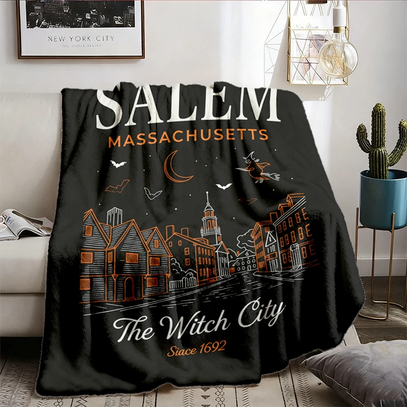 Halloween Flannel Blanket, Vintage Dancing Skeleton Flannel Blanket, Tis The Season Spooky Season Flannel Blanket