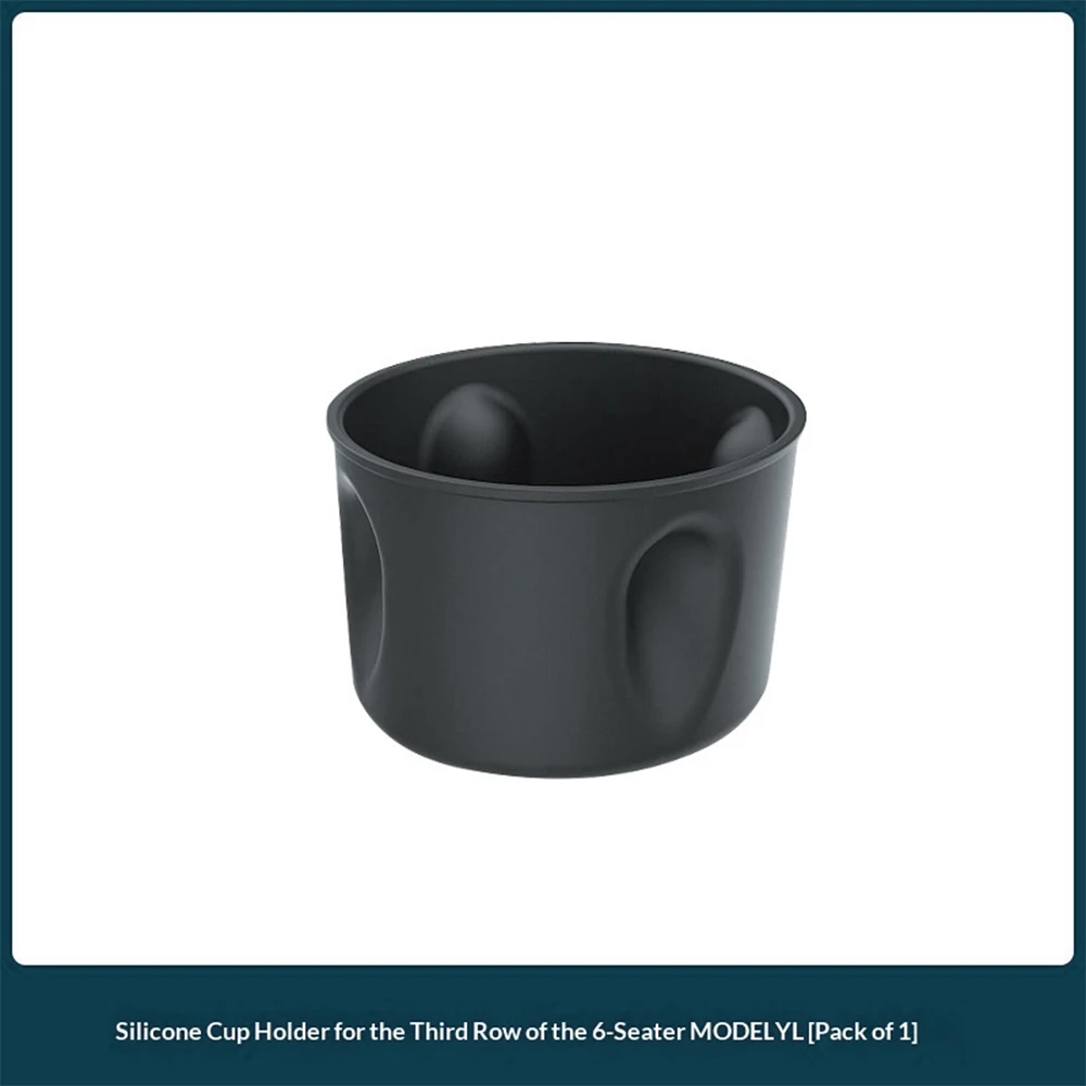 Anti-Slip Soft Silicone Third Row Cup Holder Insert Rear Armrest Drink Cup Organizer For Tesla Model Y L 6-Seater 2025‑2026
