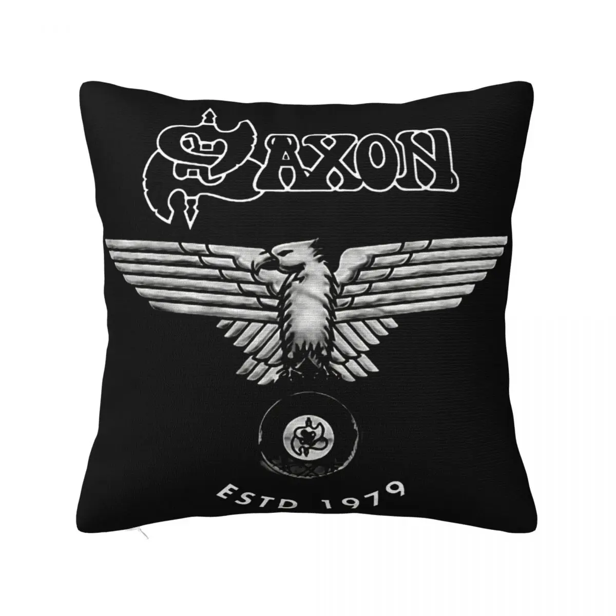 Saxon Estd 1979 Heavy Metal Rock Band Merchendise Punk Indie Fashion Summer Print Funny Personalized Woman Pillow Case