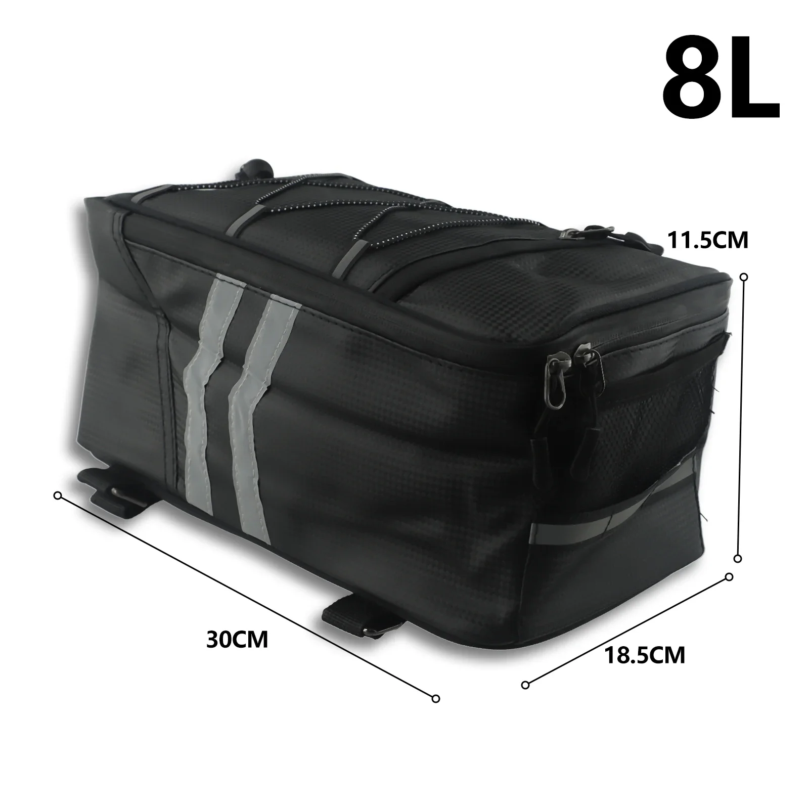 

1pc 8L Large Capacity Rear Seat Bag Waterproof Bike Cycles Rear Rack Trunk Bag Pannier Waterproof Bike Rear Seat Bag