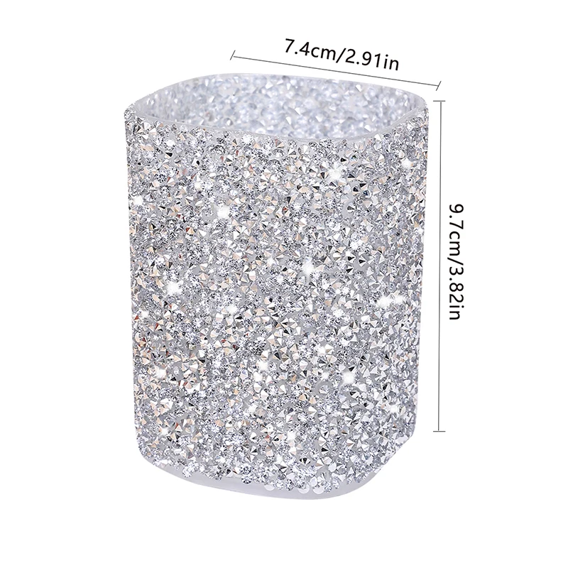 Fashion Women Sparkling Makeup Brush Bucket Cosmetic Storage Pen Box Makeup Brush Container Home Storage Box