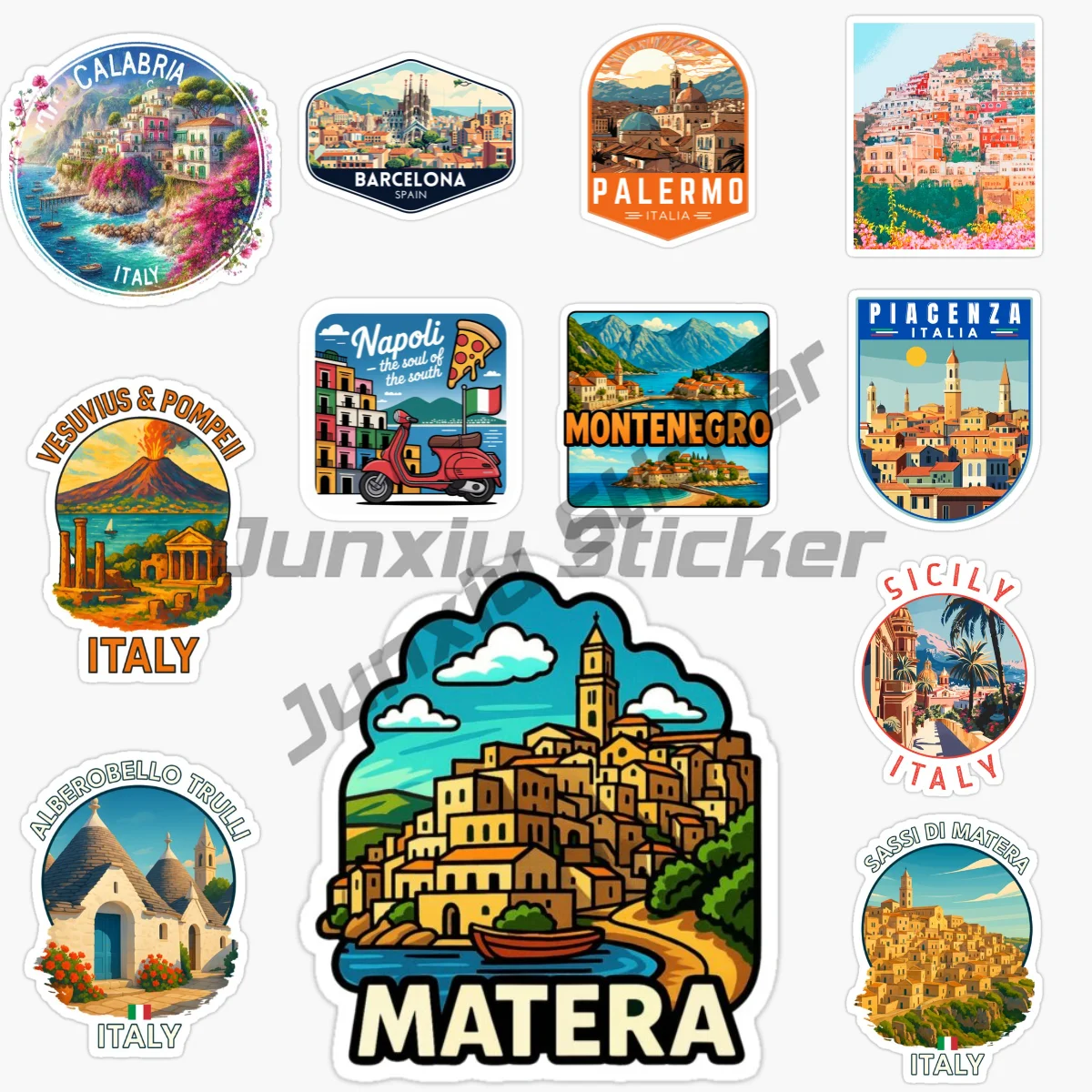 

MATERA An Ancient City Scenery in Southern Italy Car Sticker Vinyl Self-adhesive Decorative Cover Scratch Decal