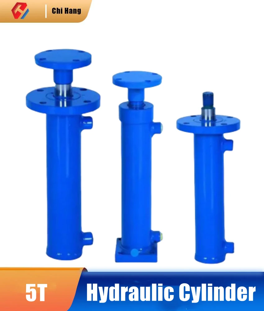 Two-way Hydraulic Cylinder Single Cylinder Heavy-duty Lifting Baler Hydraulic Top Piston Rod Electroplating Rust Prevention