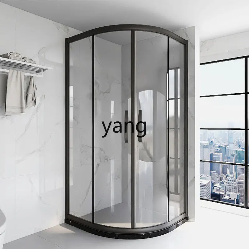 

LMM shower room partition bathroom dry and wet separation bath room glass door bath screen simple