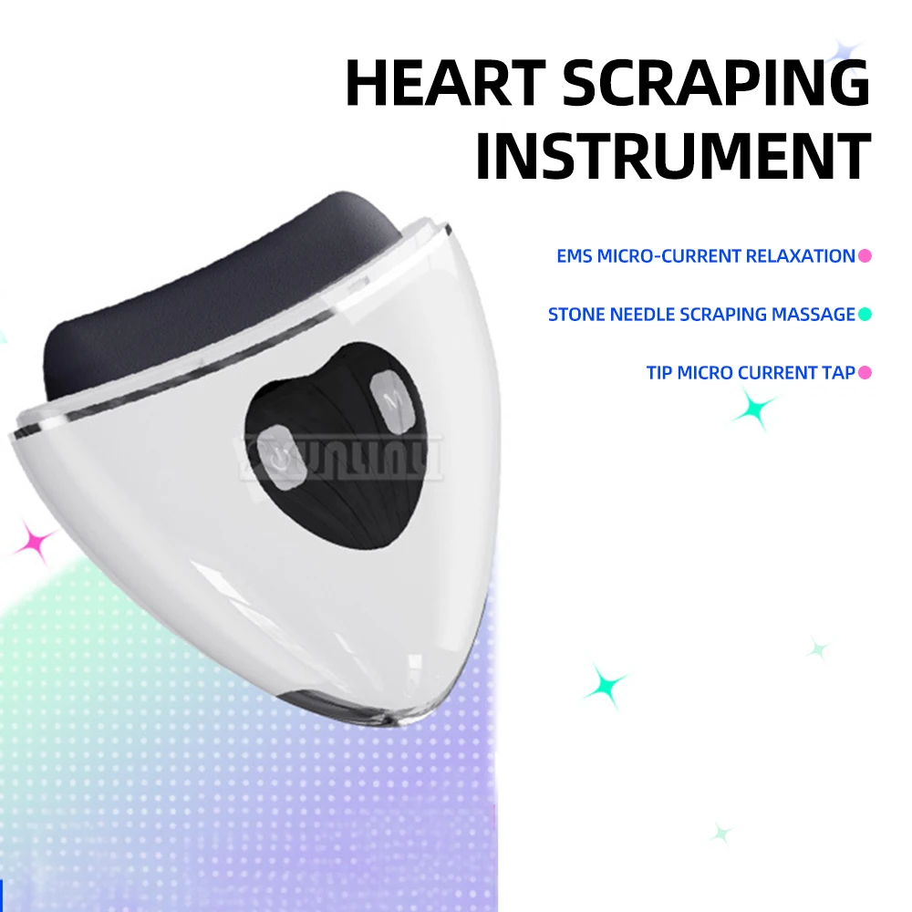 

Инструмент Bianstone Gua Sha с микротоковым акупунктурным массажем EMS вокруг глаз и пакетов