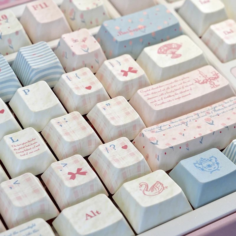 

Keycaps PBT original high floral girlie keyboard cap wooting hot sublimation ace68 steps from 87