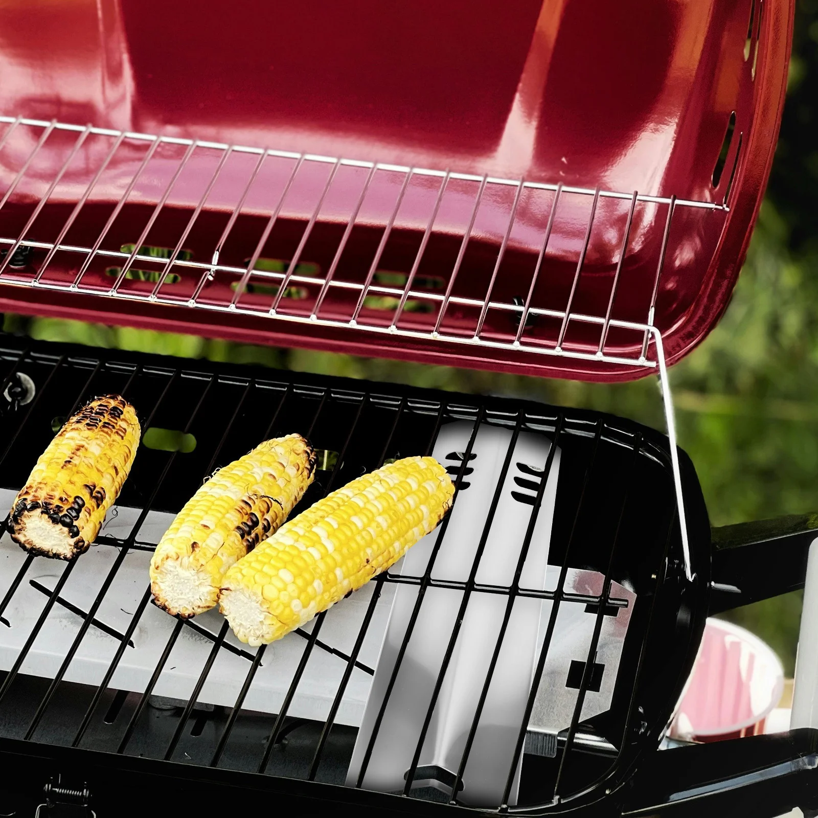 

4 шт., нагревательные пластины для гриля для барбекю из нержавеющей стали, термостойкие ароматические стержни, запасные части для газового гриля, аксессуары для заднего двора