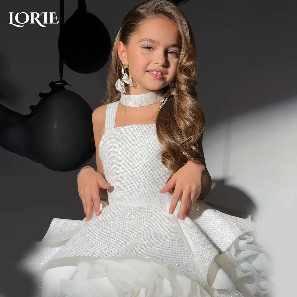 

LORIE Sweet Tulle Flower Girl Dress for Weddings A-Line Midi Sparkling Tulle with Flower Girl Dresses Customized Gril Party Gown