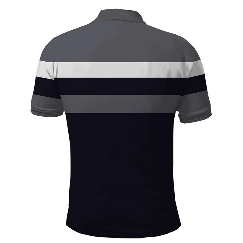 Men Summer Casual Short Sleeve Sport Polo Shirt Men Button Polo Shirt Logo Print Lapel Polo Shirt Fashion Slim Fit Tops . image 5