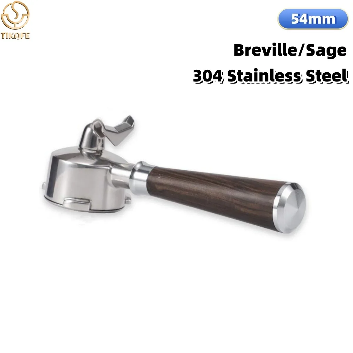 54mm Double Spout Coffee Portafilter Fits Breville Barista Express BES870/878/880 Espresso Machines Coffee Accessories