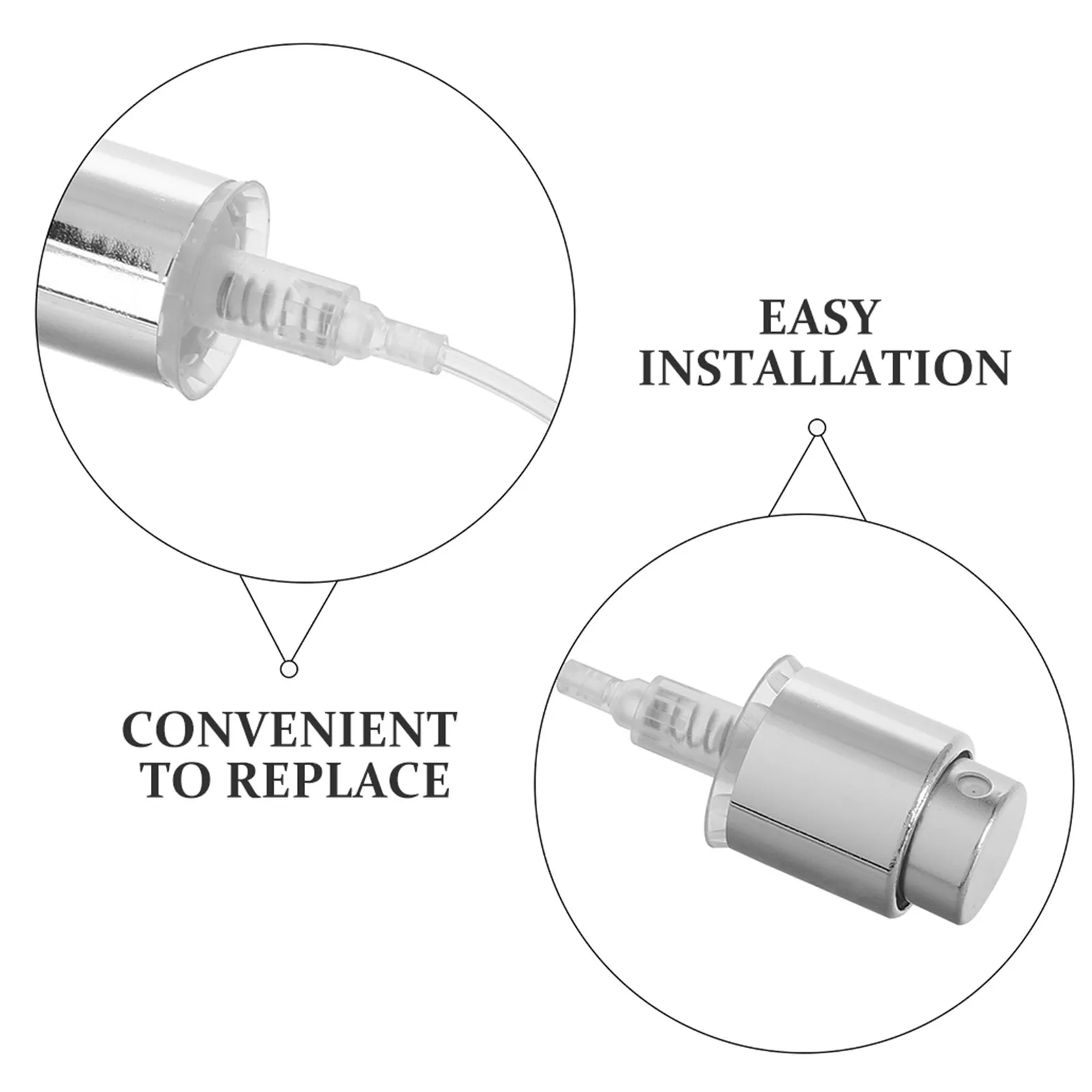 12Sets Perfume Spray Nozzles Silver Edge Design Leakproof Replacement DIY Fragrance Mist Sprayer Travel Bottle Sprayer