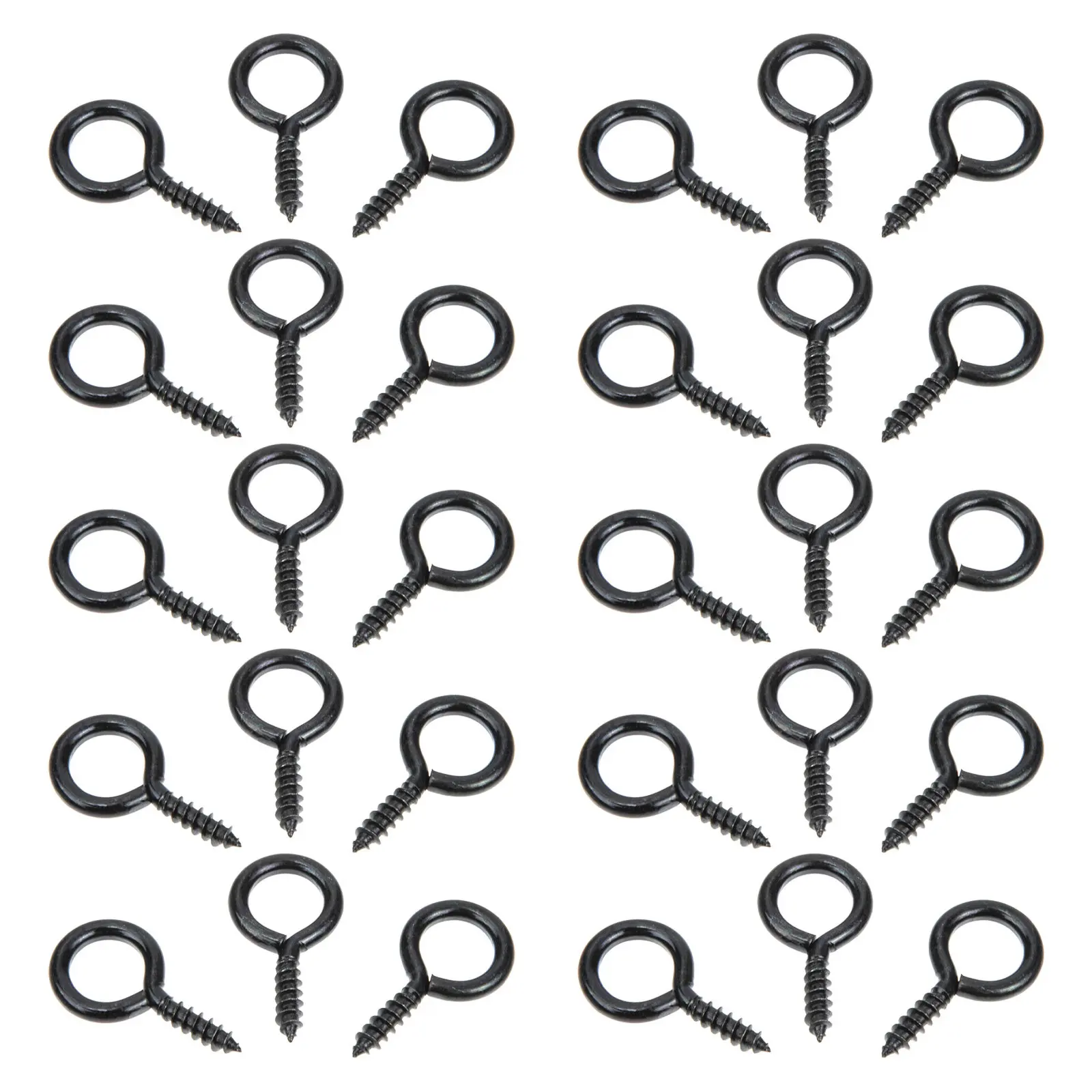30Pcs Heavy Duty Screw Eye Hooks Metal Self Tapping Eye Screws for Indoor Outdoor Hanging Kitchen Utensils Towels Umbrellas