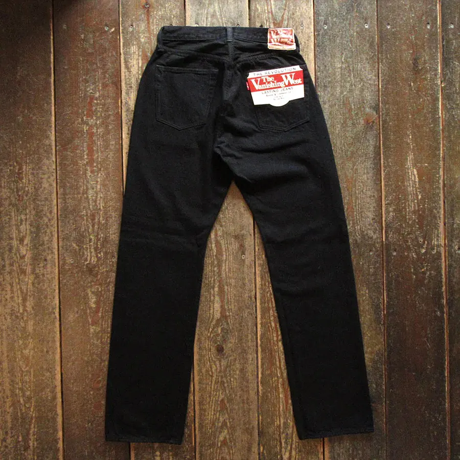 FREEWHEELERS & CO Lot 601 14oz جينز أسود بأذن حمراء