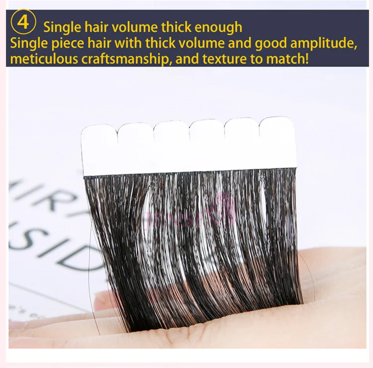 Mini Tape In Hair Extensions 100% Remy Natural Human Hair 16