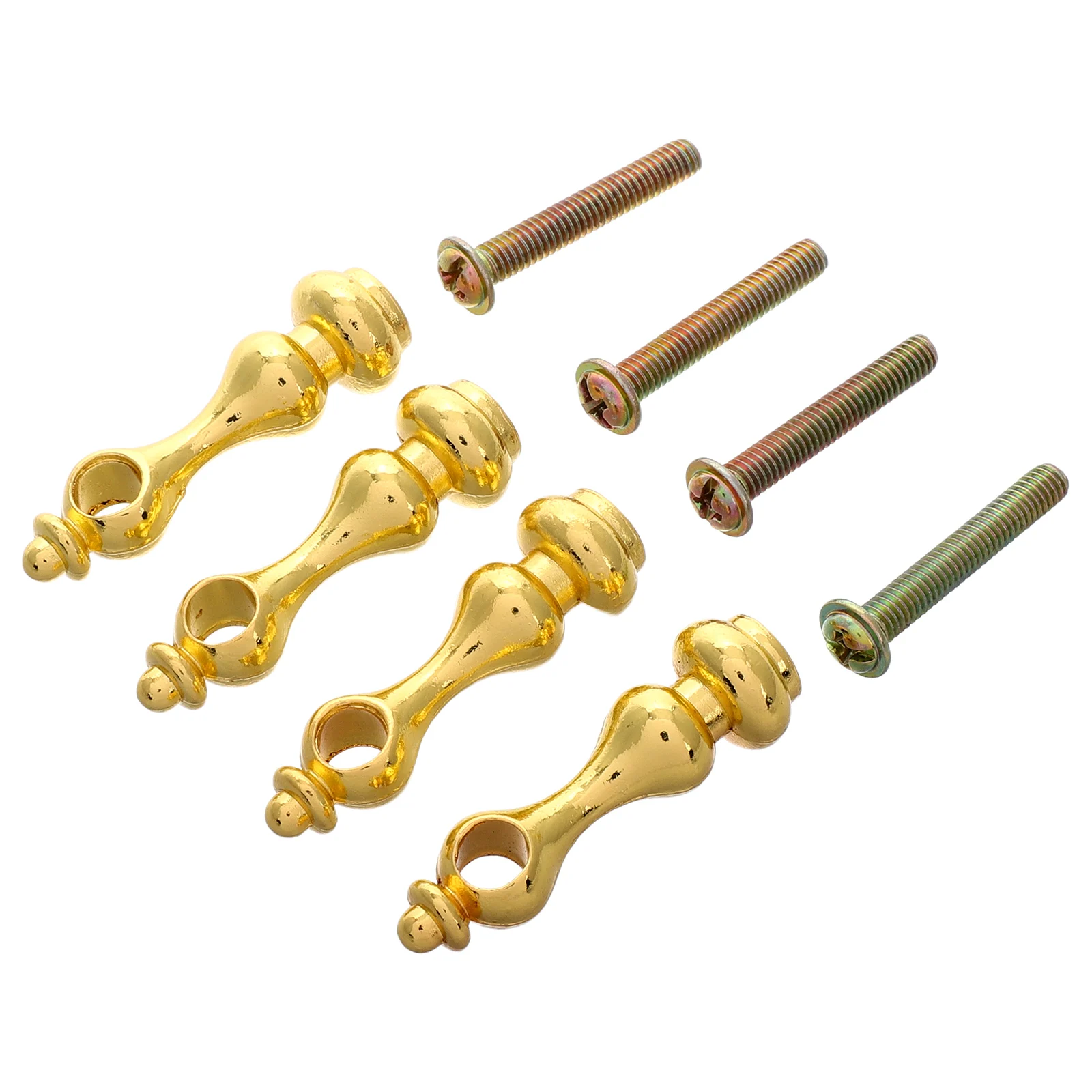 

4 PCS Fence Accessories Glass Cabinet Accents Spindle Post End Gallery Cap Golden Railing Connector Banquet