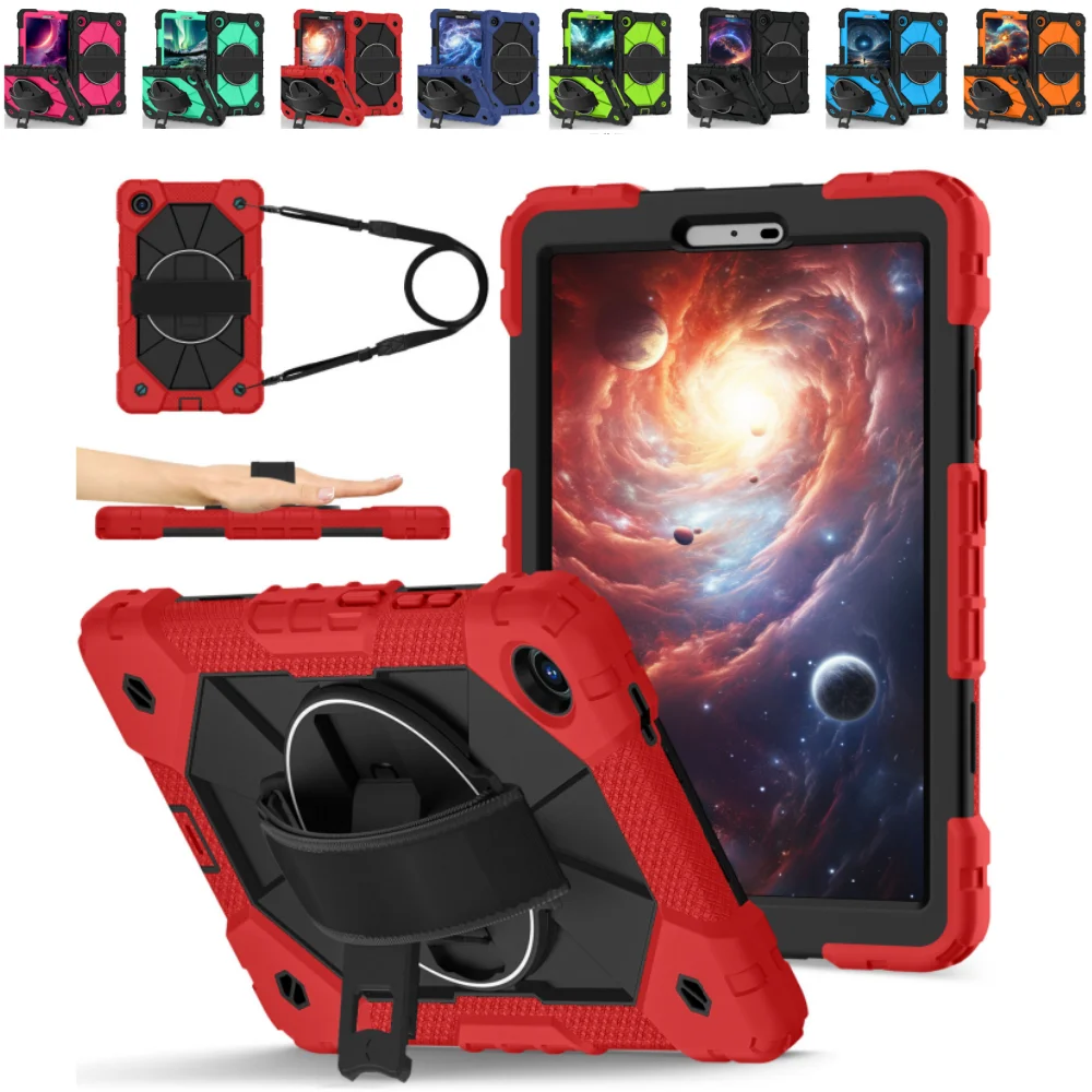 

Heavy Duty Protective Case for Lenovo Tab One 8.7 inch TB305ZU TB305FU K9 2025 8.7" PC + Silicone Tablet Cover with Straps