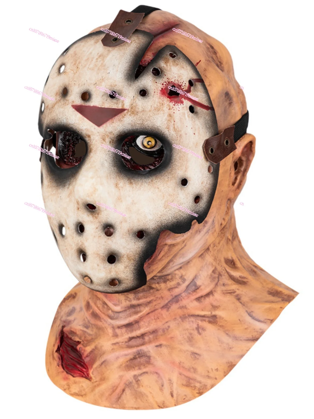 

Halloween funny mask latex hood Friday the 13th Jason with the same hood bar performance props