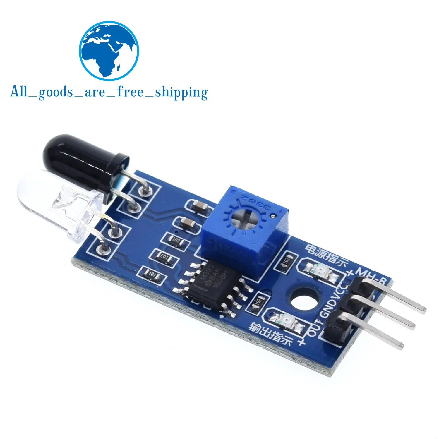 TZT IR Infrared Obstacle Avoidance Sensor Module for Arduino Diy Smart Car Robot Reflective Photoelectric 3PIN