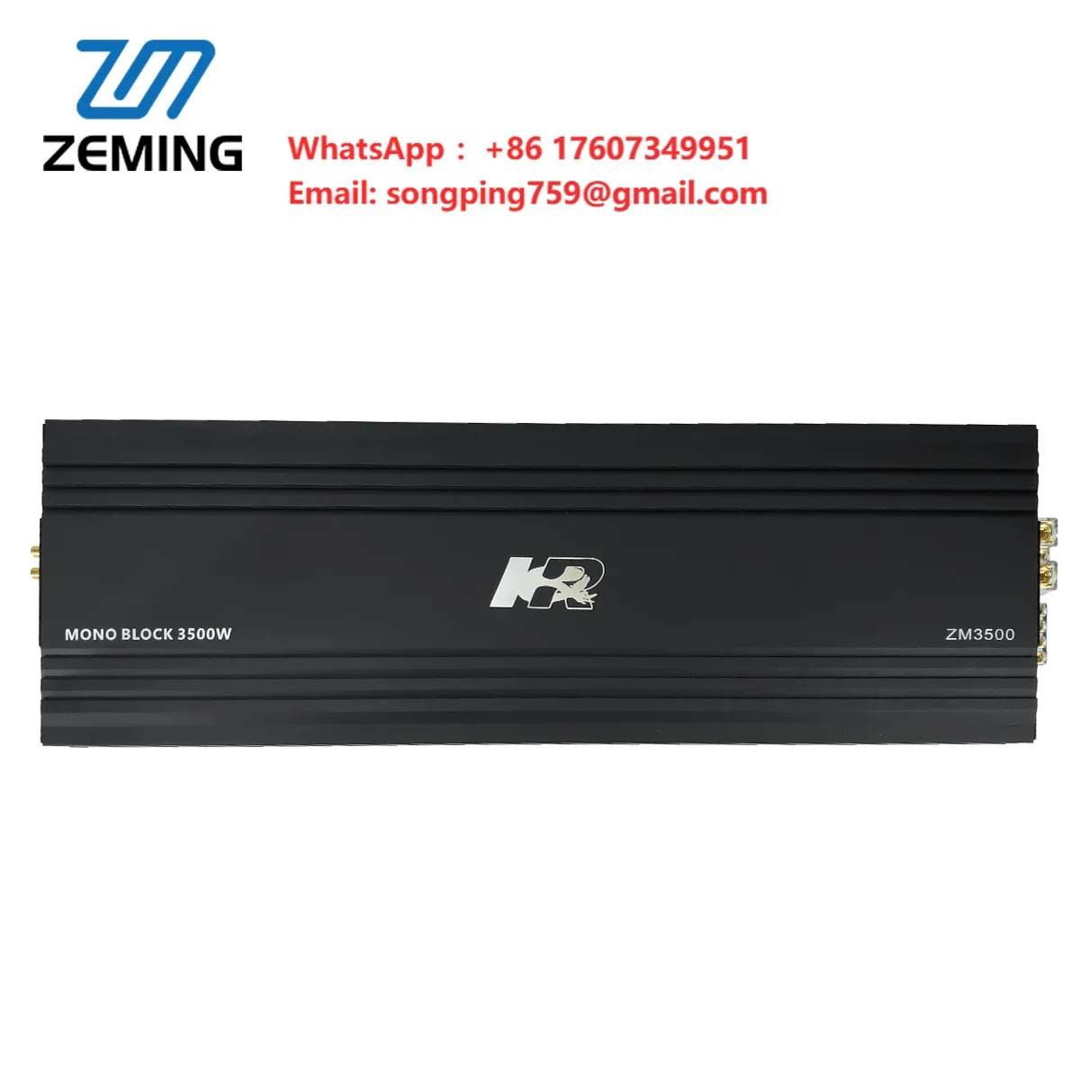 Zeming D3500 Car Power Amplifier 3500W RMS Monoblock Full Range Class D Car Audio Power Amplifier