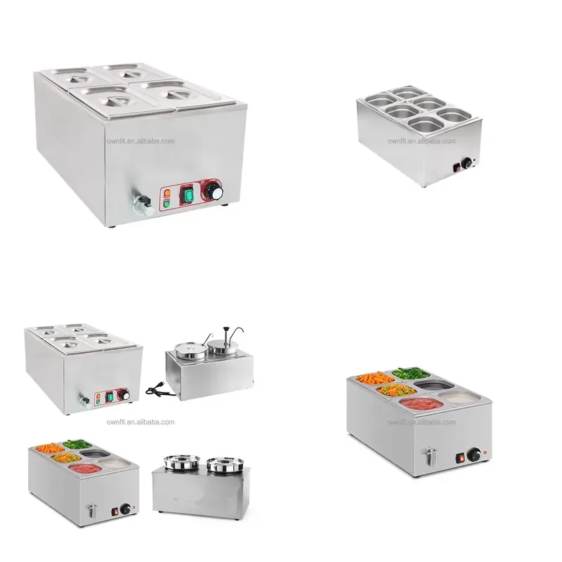 Commercial Stainless Steel Electric Food Warmer Bain Marie for Catering Buffet Restaurant Kitchen Equipment Heavy