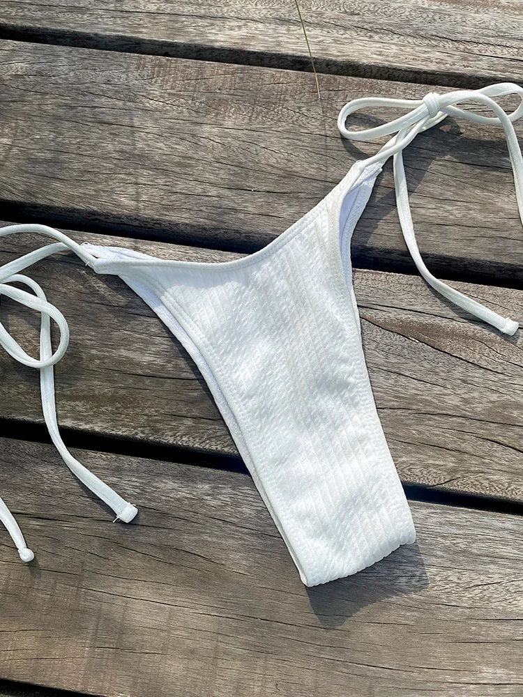 Three Piece Bikini Sets Women Swimsuit Sexy White Mujer Bikini Bandage Swimwear Women Thong Cover Up Swimsuits Beach Wear Dress