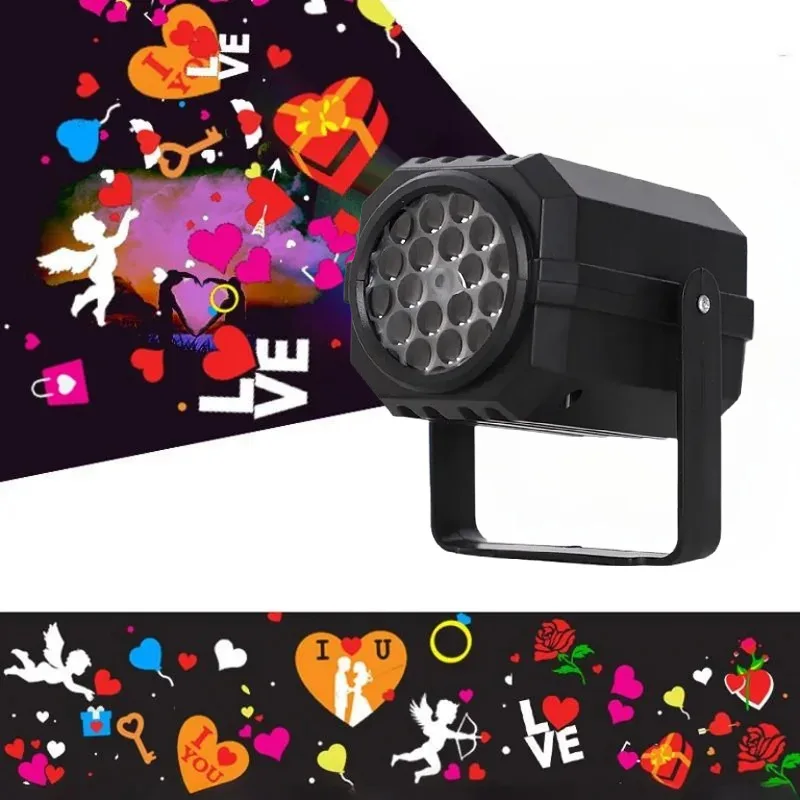 

Valentine's Day Projection Light Christmas Snow Love Patterns Indoor LED Projector With Power Adapter USB Holiday Lighting 2026