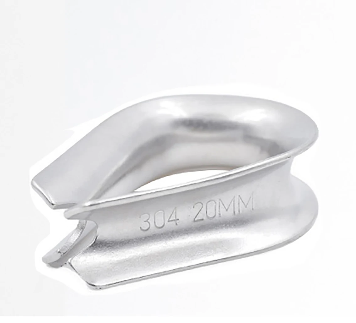 M1.5-M32 Thimbles แหวน Clamp 304สแตนเลสสามเหลี่ยมหัวใจไก่แหวนสายเชือก Clamp อุปกรณ์ป้องกัน