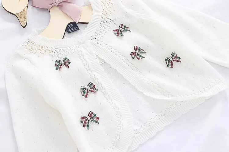 

Baby Girls Coat 2025 Baby Clothes For 6 to 24 Month OKC225468 White Baby Girls Sweater Cardigan Spring Jacket Cotton Outerwear